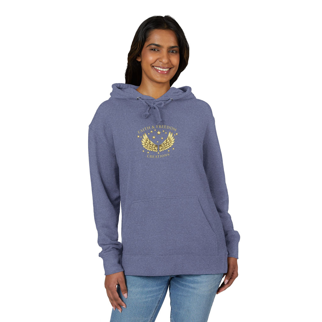 Sarah – French Terry Hoodie | “Laughed at First. Believed in the End.” Portrait Graphic – Five-Star Faith Series