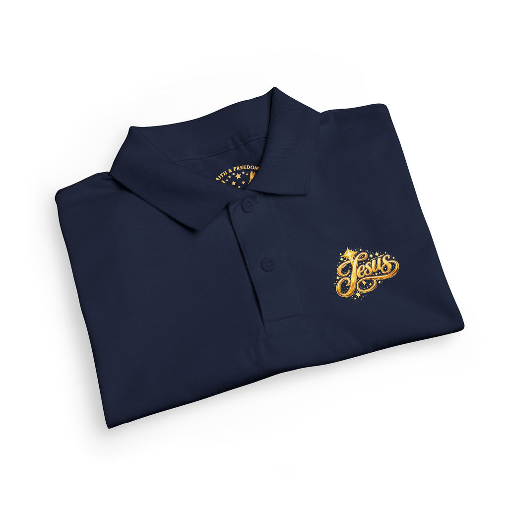 Kids Jesus Gold Nugget Polo – Youth Christian Faith Shirt | Church & Dress Casual Polo
