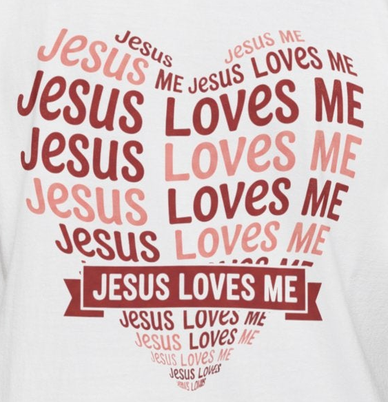 Jesus Loves Me Heart Garment-Dyed T-Shirt – Christian Faith Tee | Vintage Style Inspirational Shirt