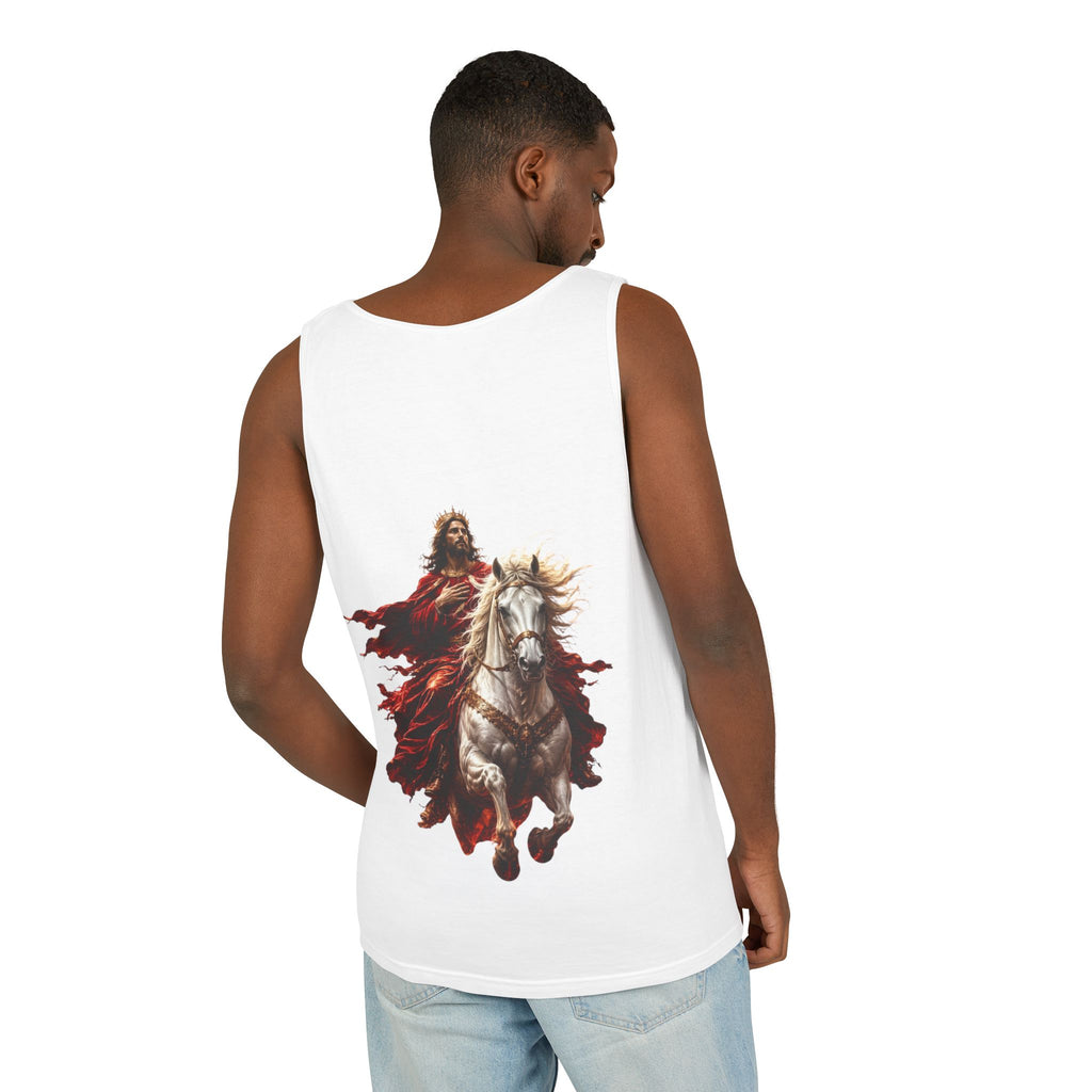Jesus Second Coming Tank Top | Jesus on White Horse Christian Tank | Inspirational Faith Apparel