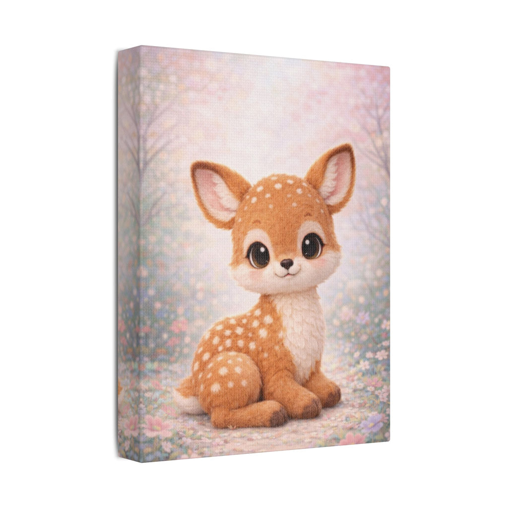 Woodland Fawn Canvas — Nursery Woodland Animal Wall Art
