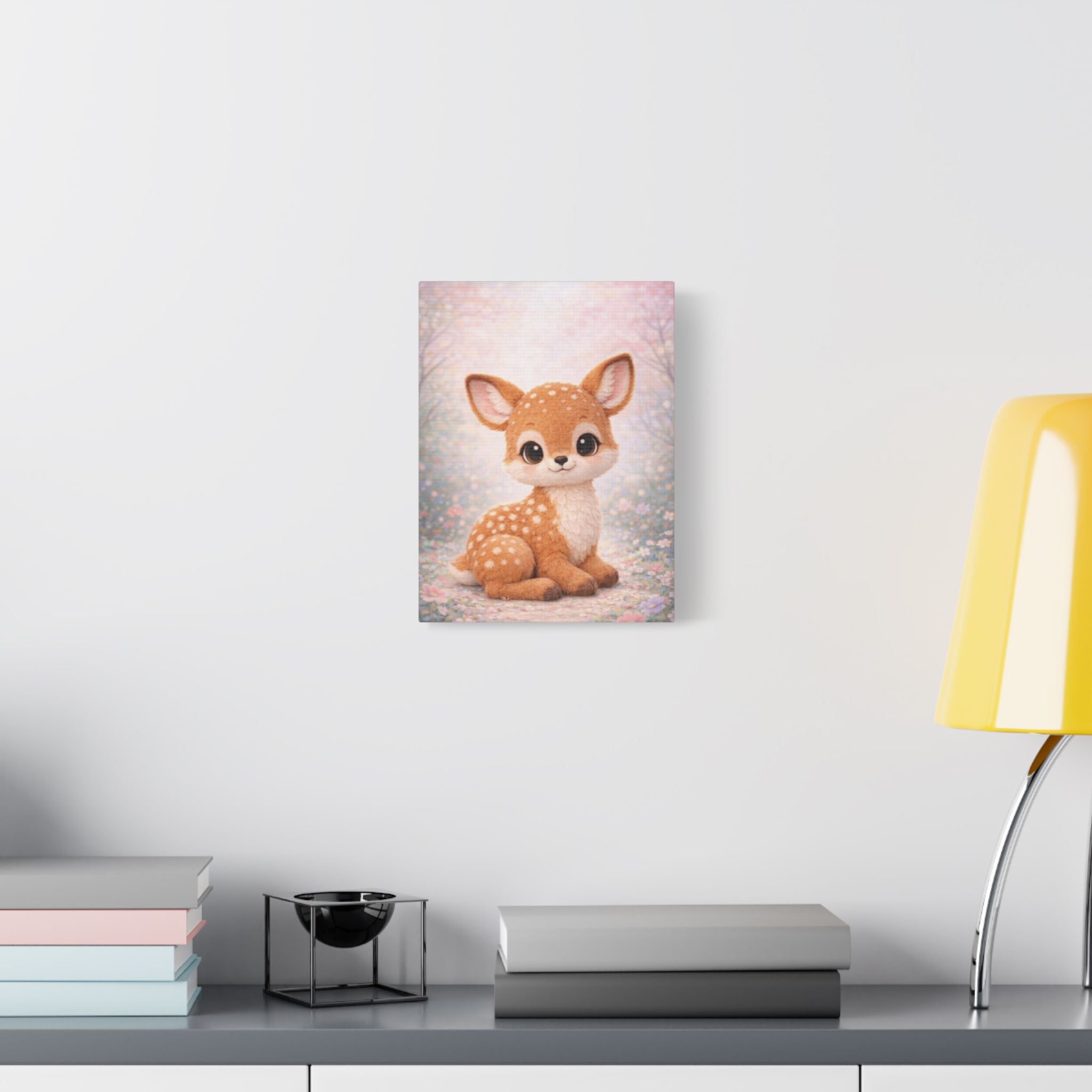 Woodland Fawn Canvas — Nursery Woodland Animal Wall Art