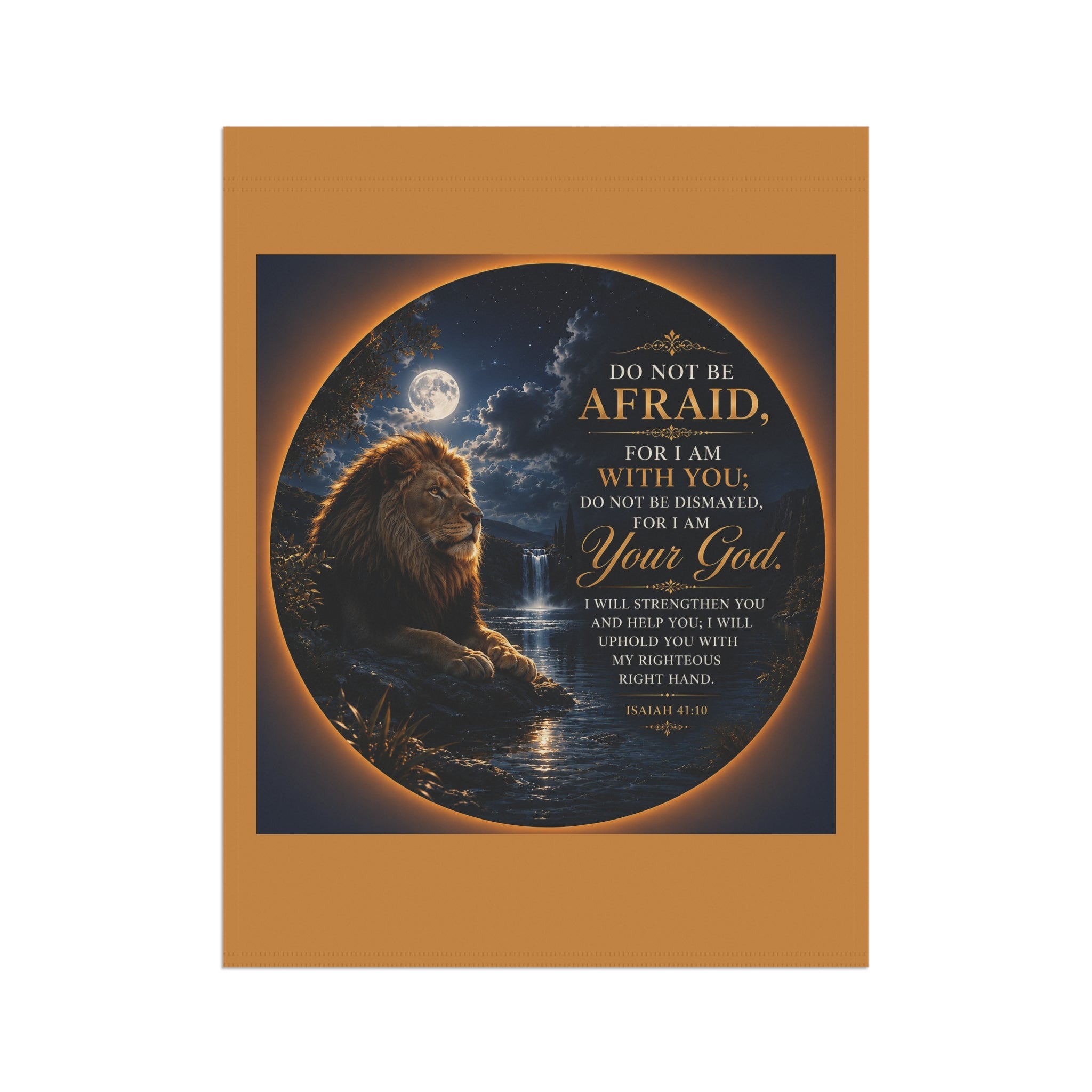 Do Not Be Afraid Lion Garden Flag | Christian Outdoor Banner | Inspirational Scripture Yard Decor