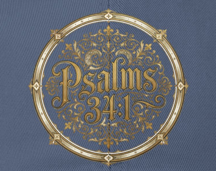 Distressed Black Cap – Psalm 23:1 Vintage Gold Emblem Hat | Faith & Freedom Creations