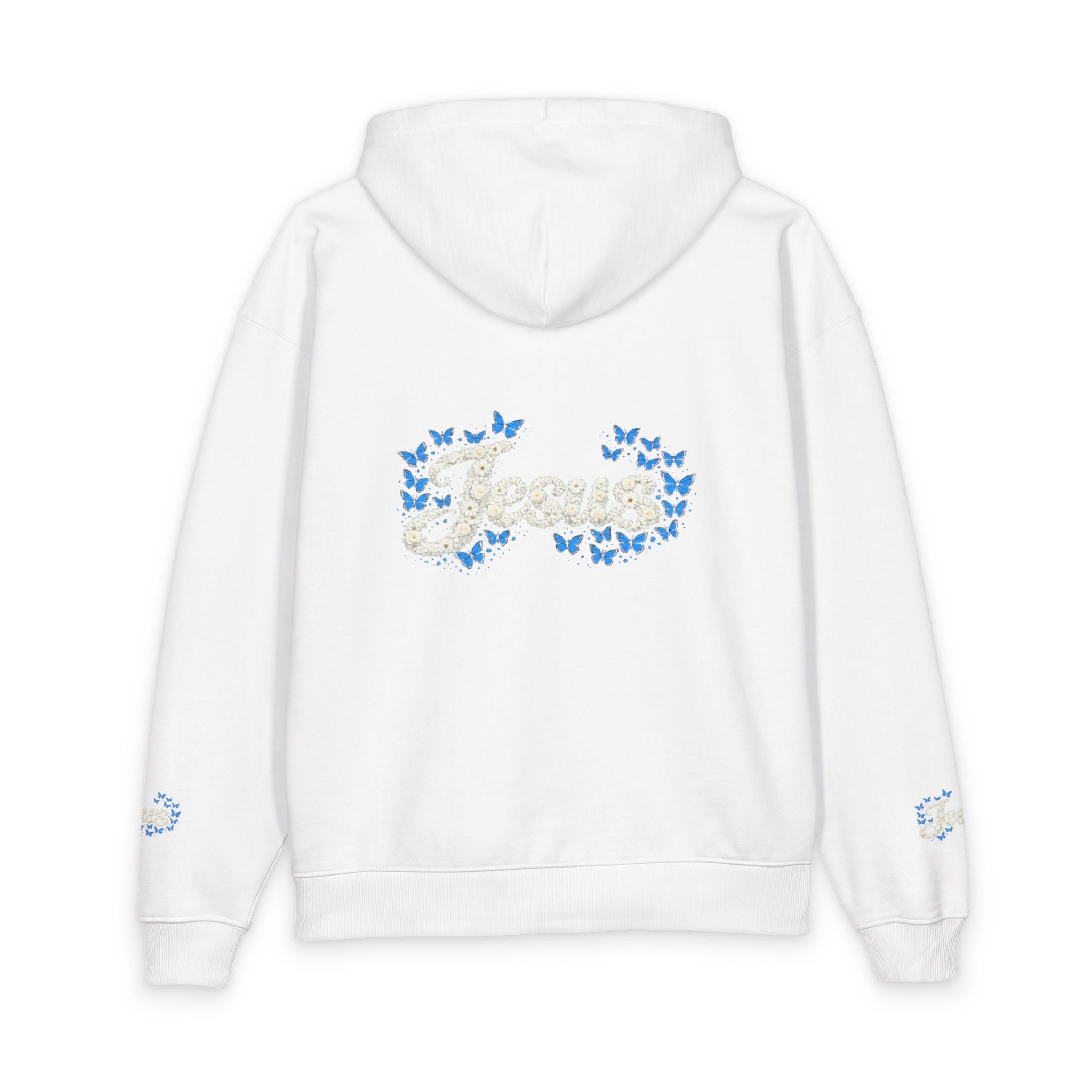 Jesus Floral Hoodie – Christian Faith Organic Pullover | Relaxed Fit Inspirational Hoodie