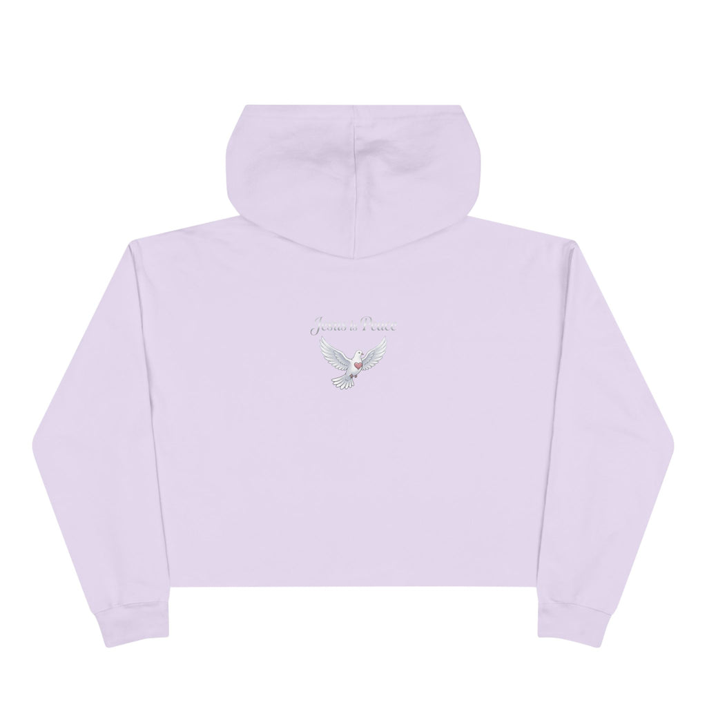 Jesus Is Peace Cropped Hoodie — Dove Faith Graphic