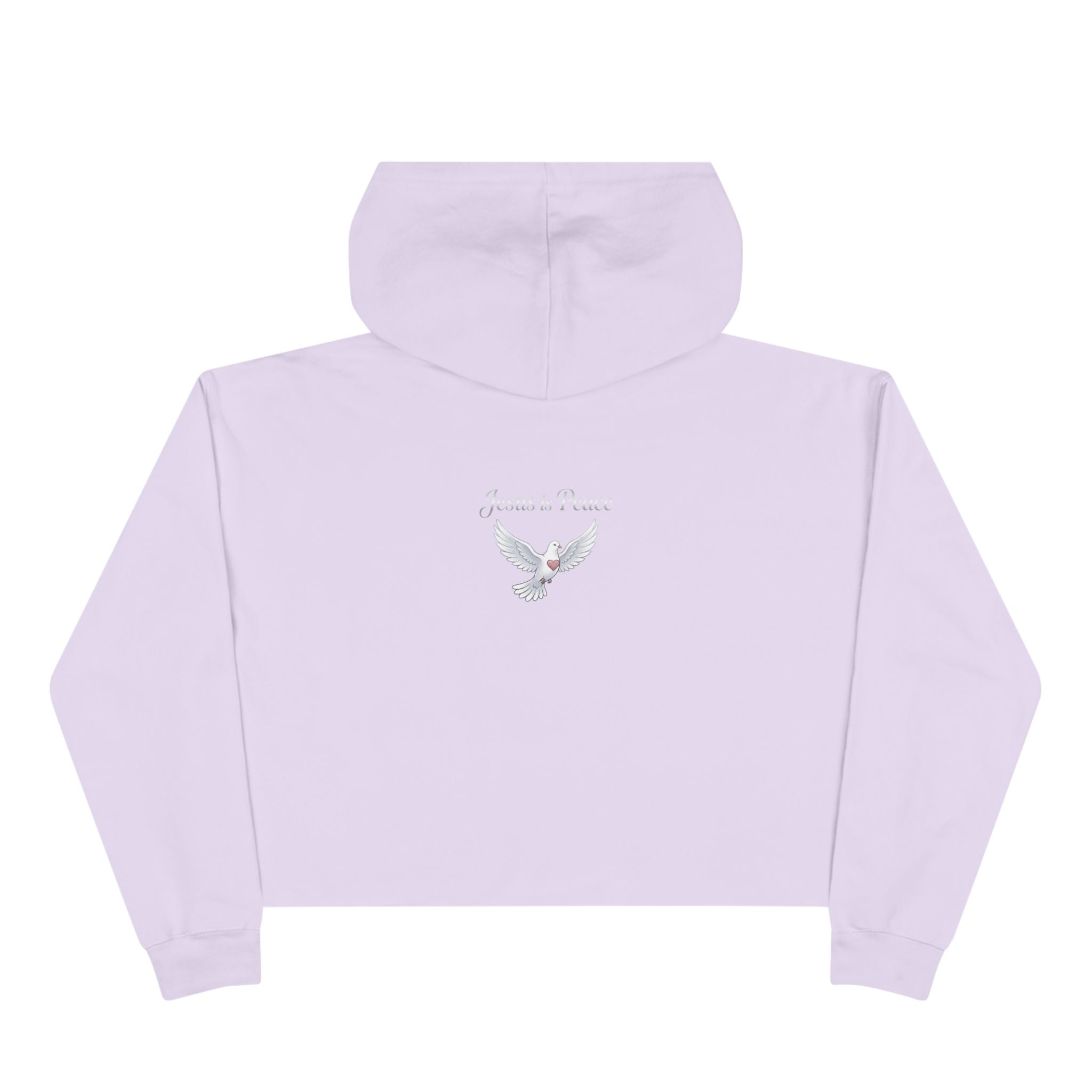 Jesus Is Peace Cropped Hoodie — Dove Faith Graphic