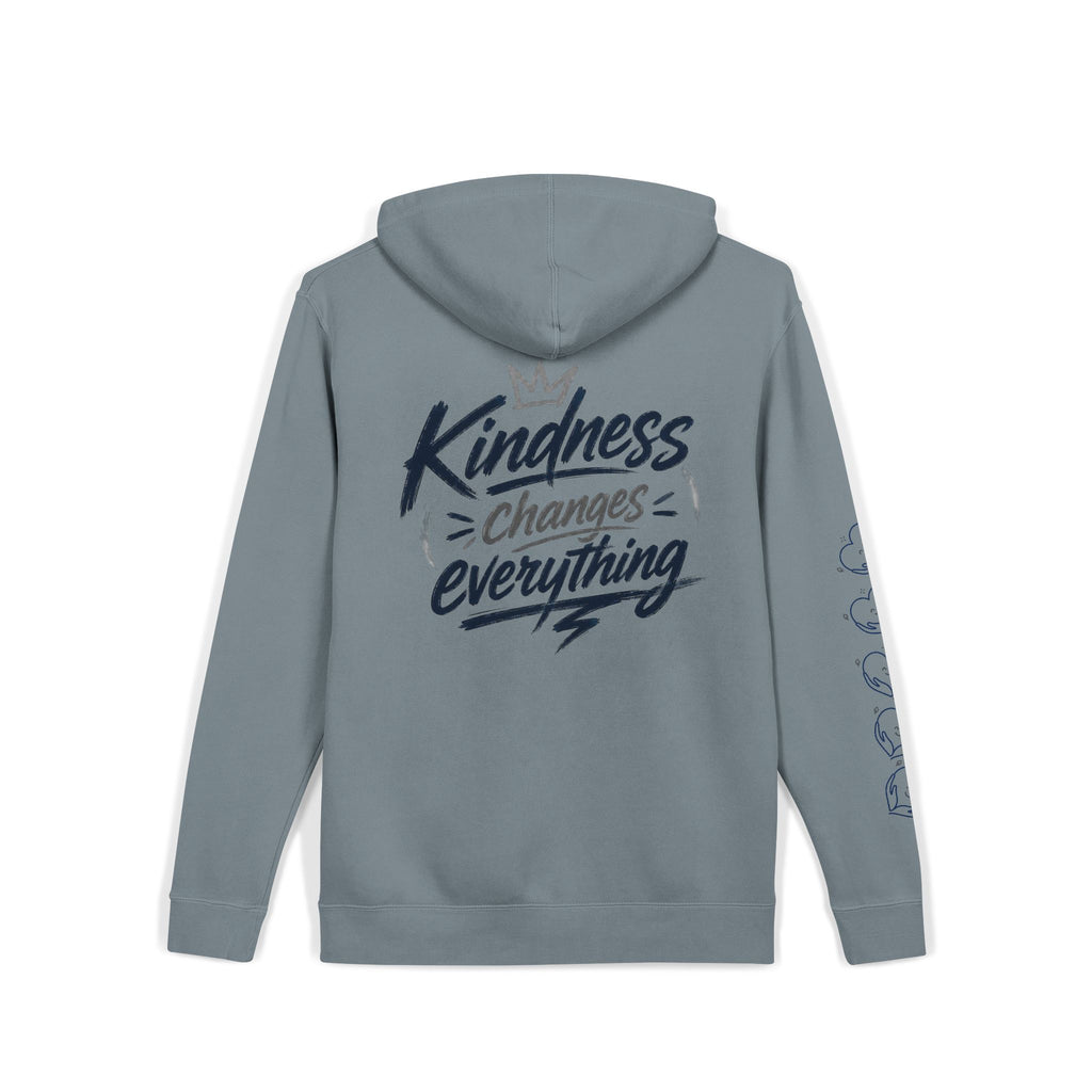 Kindness Changes Everything Hoodie – Heart Graphic Pigment-Dyed Sweatshirt