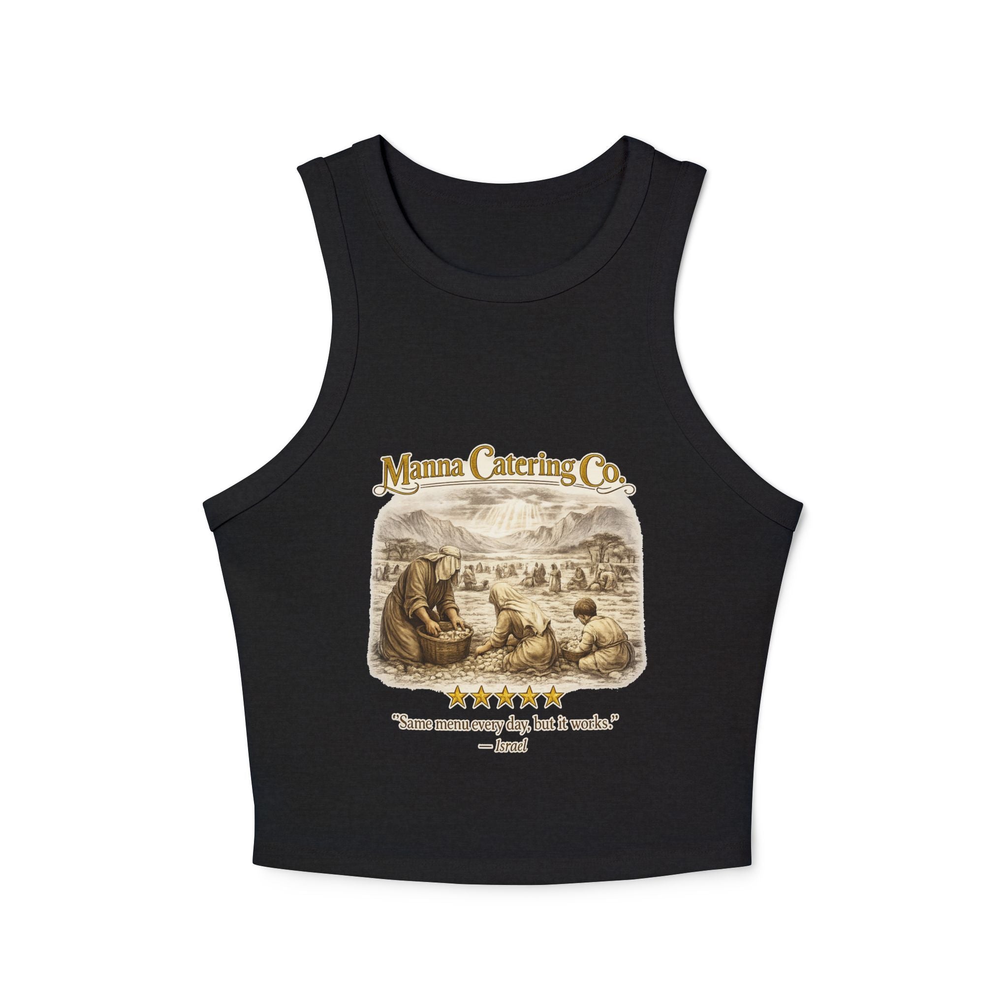 Manna Review Women's Racer Tank - Vintage Logo Five-Star Faith Series