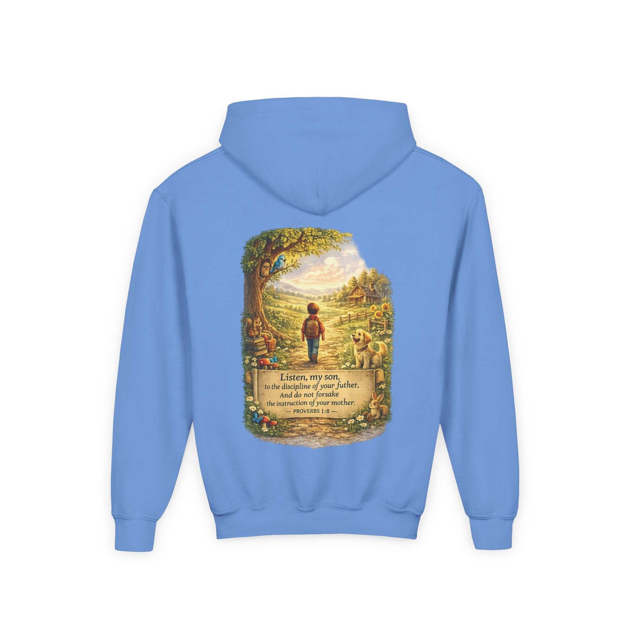 Youth Hoodie — "Listen My Son" Inspirational Christian Sweatshirt-⭐ Five-Star Faith Series⭐