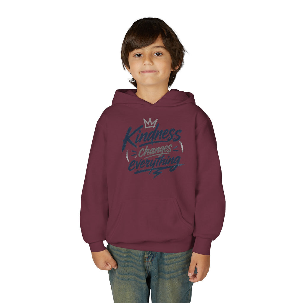 Youth Hoodie – “Kindness Changes Everything” Inspirational Kids Pullover