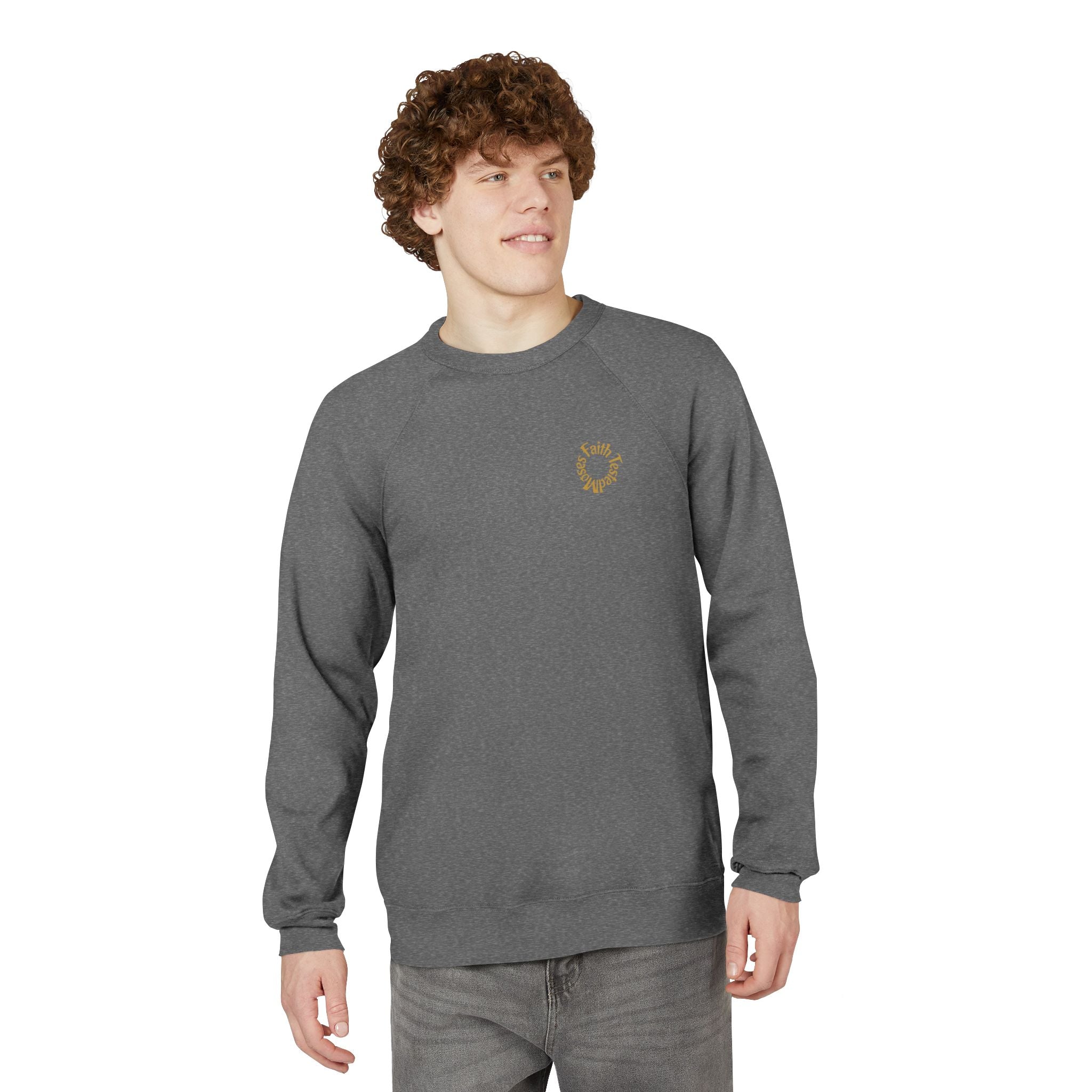Moses Five-Star Faith Series – Raglan Sweatshirt | “Staff Worked. Sea Moved.” Faith Graphic