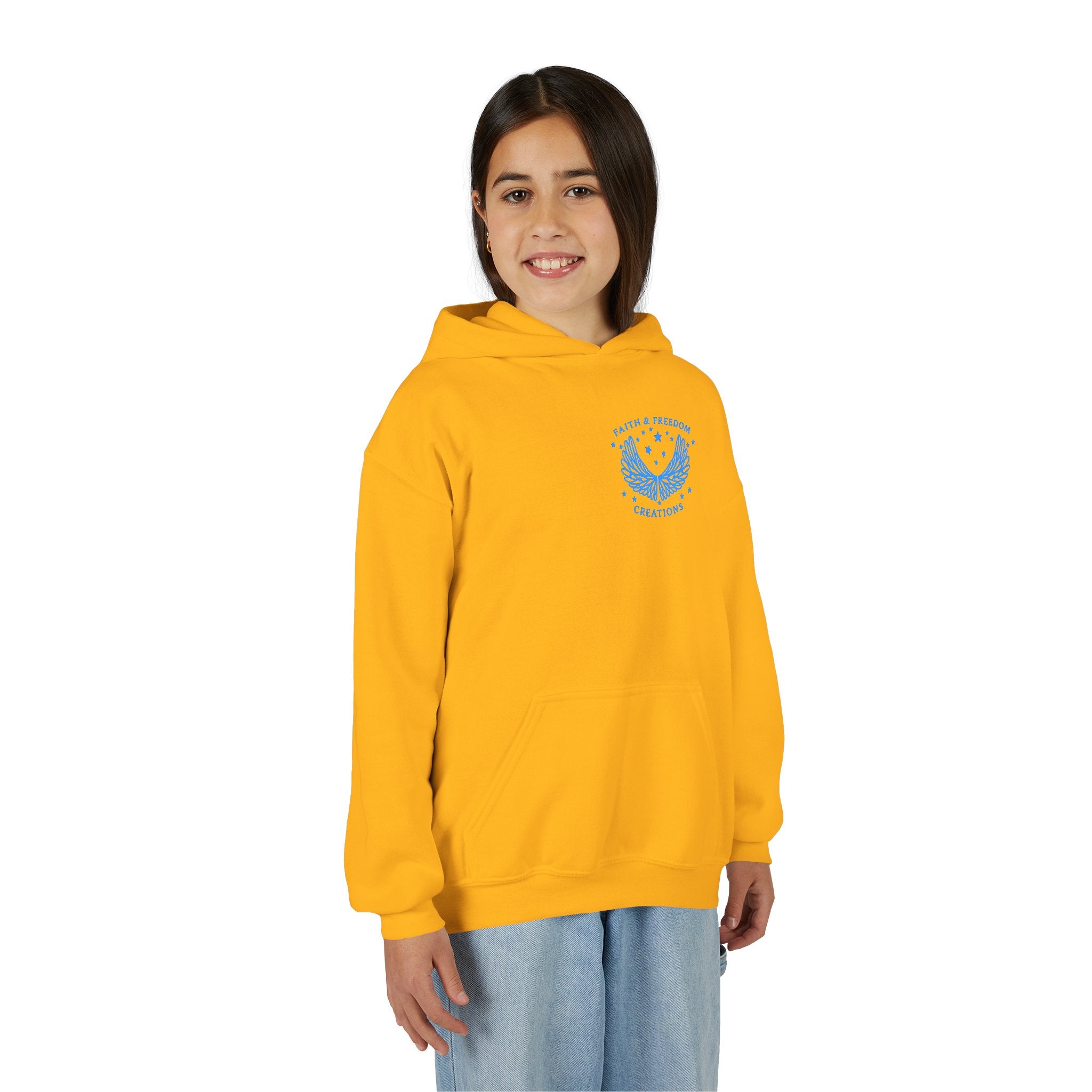 Youth “Be Kind to One Another” Hoodie – Cute Bunny Night Sky Scripture Sweatshirt