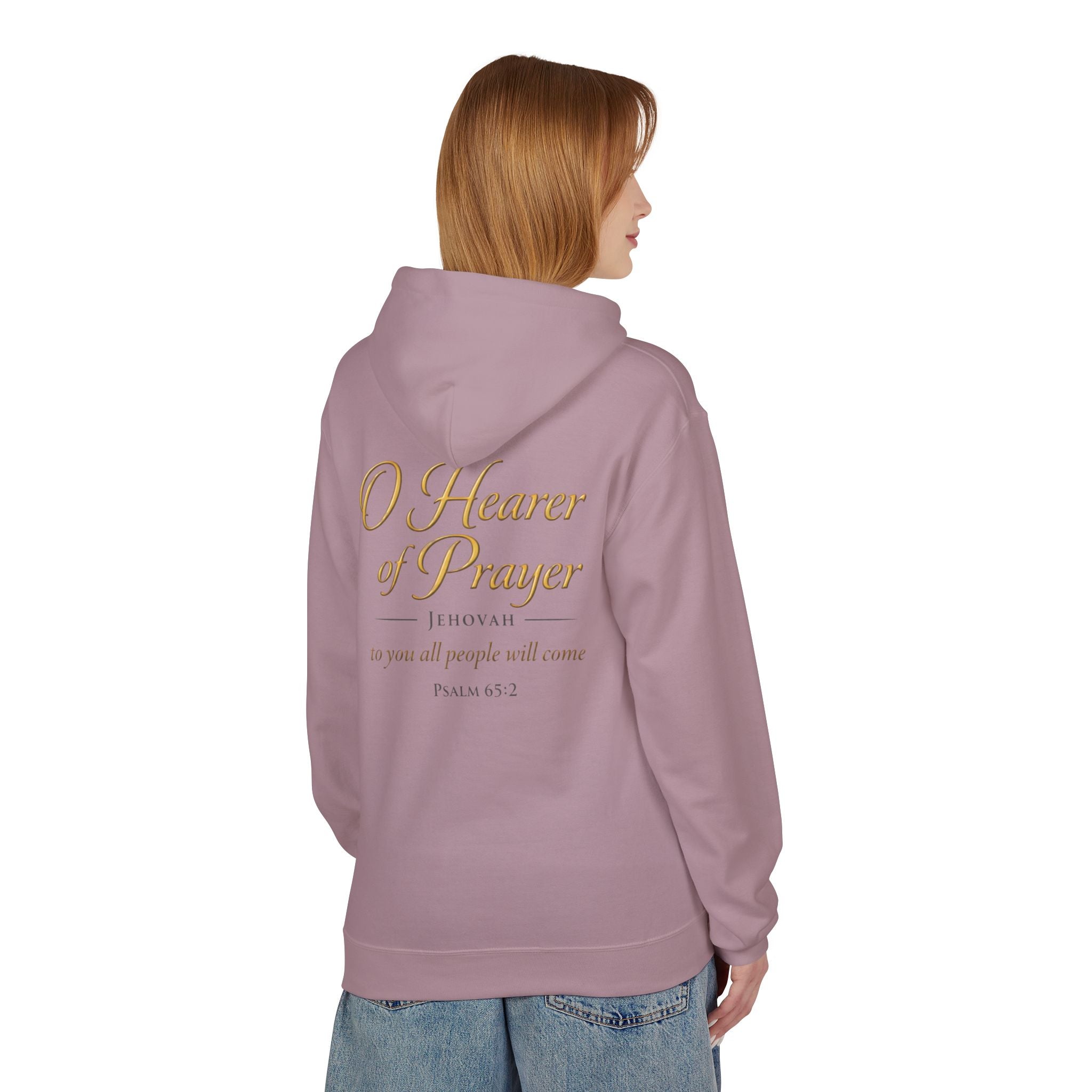 Prayer Hoodie – “O Hearer of Prayer” Psalm 65:2 Christian Pullover | Faith & Freedom Creations