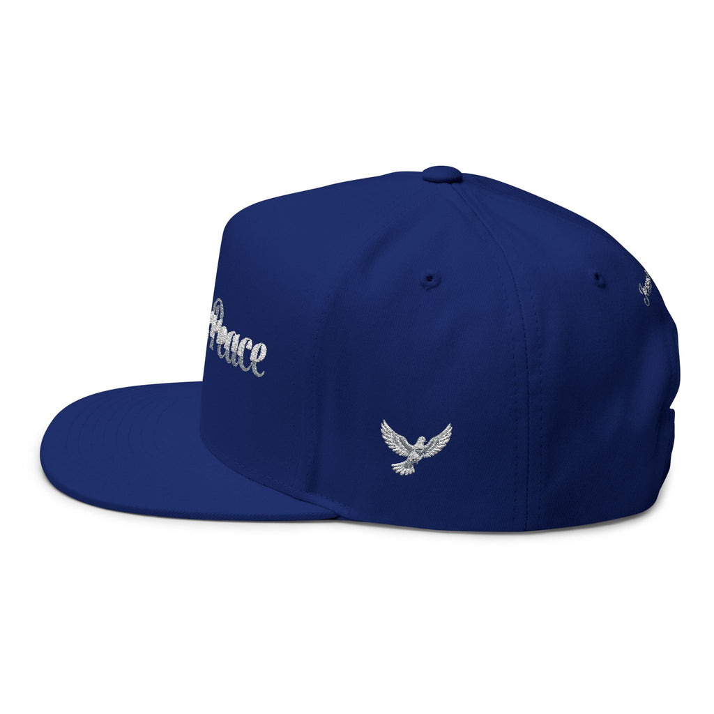 Embroidered "Jesus is Peace" Flat Bill Cap — Christian Snapback Hat