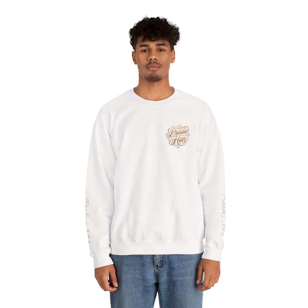 Praise Psalm 150 Sweatshirt | Christian Faith Crewneck Pullover | Inspirational Worship Apparel