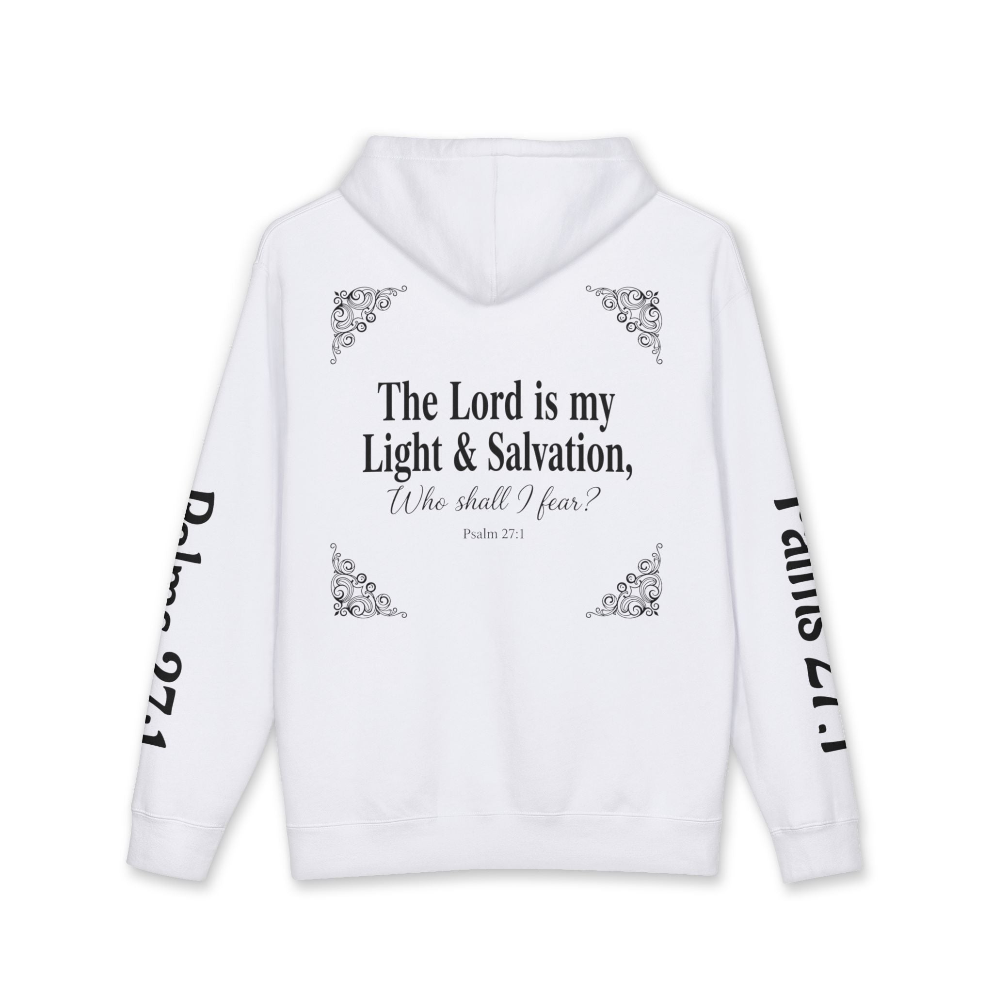 Psalm 27:1 Dove Hoodie – “The Lord is My Light & Salvation” Christian Sweatshirt | Faith Scripture Hoodie