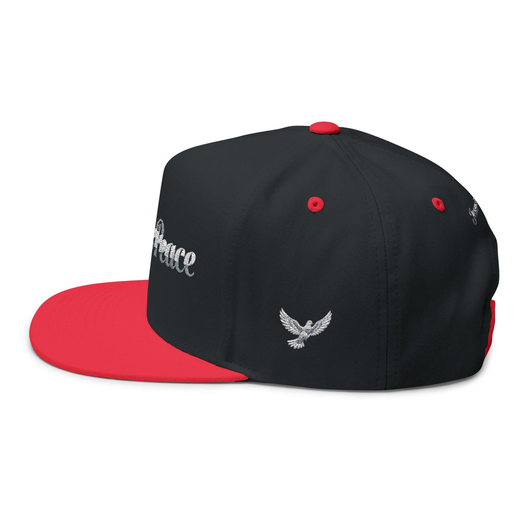 Embroidered "Jesus is Peace" Flat Bill Cap — Christian Snapback Hat