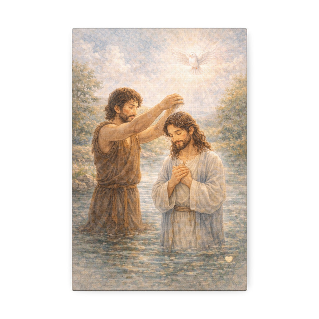 Jesus Is God’s Beloved Son Canvas — Baptism of Jesus (Matthew 3:17)