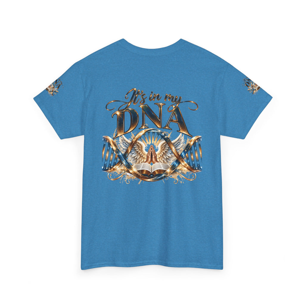 It's in My DNA Christian T-Shirt – Bible, Praying Hands & Angel Wings | Gildan Heavy Cotton Tee | Unisex
