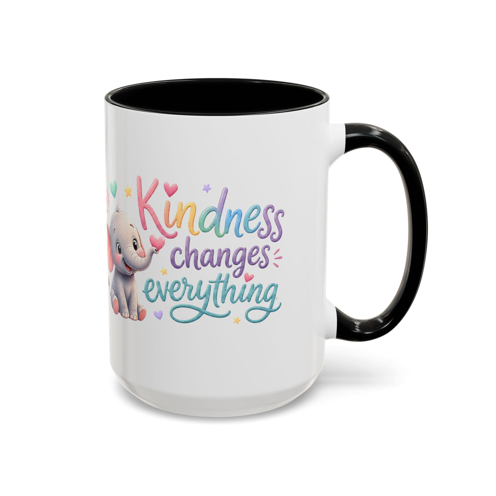 Kindness Changes Everything Elephant Mug | Inspirational Coffee Mug | Cute Elephant Accent Cup