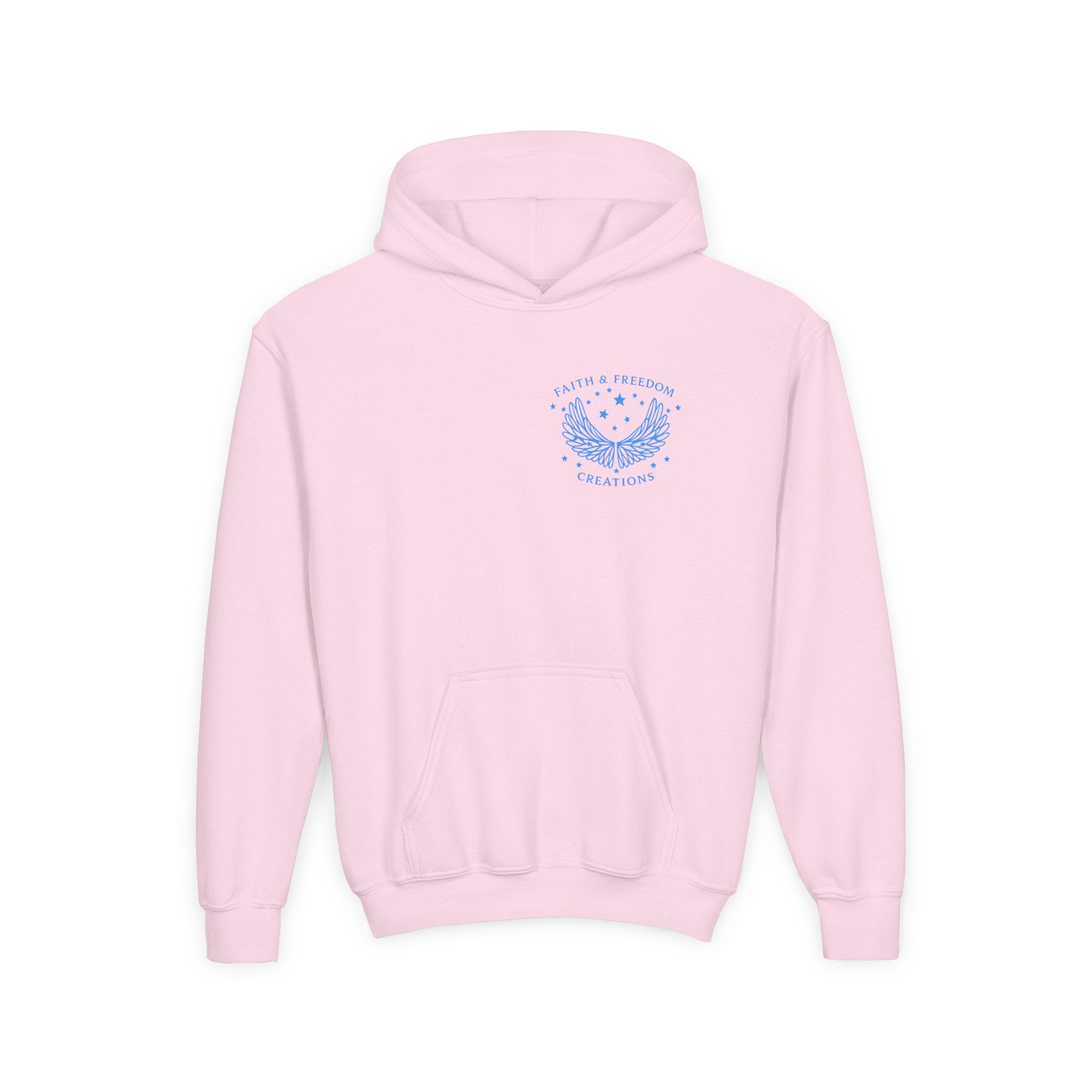 Youth “Be Kind to One Another” Hoodie – Cute Bunny Night Sky Scripture Sweatshirt