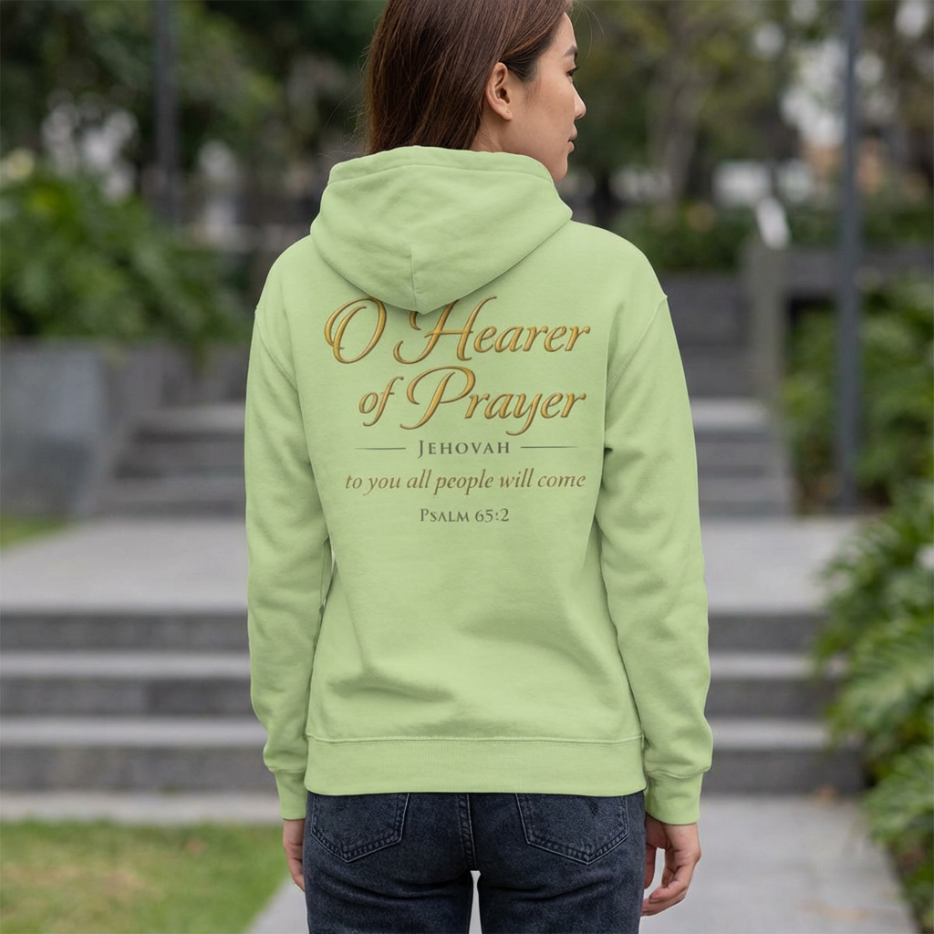 Prayer Hoodie – “O Hearer of Prayer” Psalm 65:2 Christian Pullover | Faith & Freedom Creations