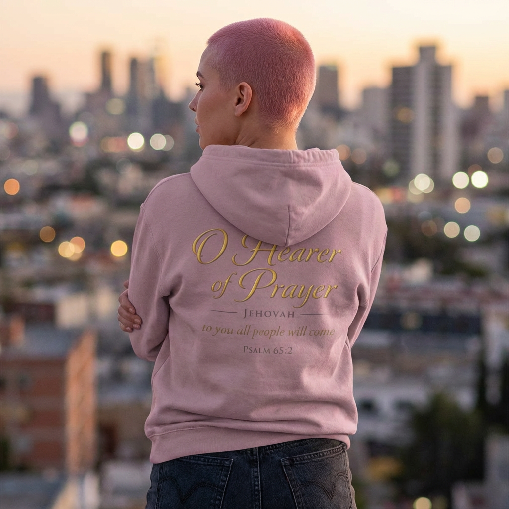 Prayer Hoodie – “O Hearer of Prayer” Psalm 65:2 Christian Pullover | Faith & Freedom Creations