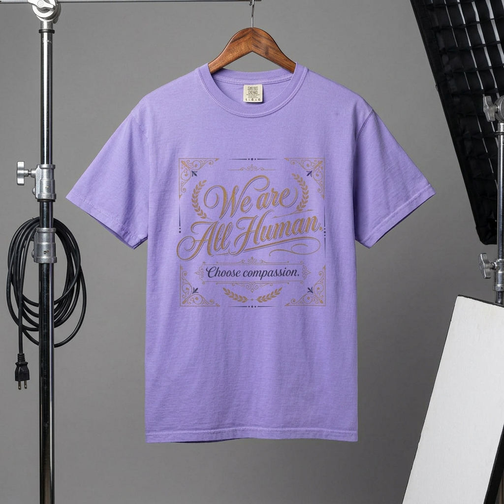 We Are All Human T-Shirt – “Choose Compassion” Inspirational Graphic Tee