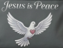 Jesus Is Peace Christian Backpack | White Dove Faith School & Travel Backpack | Inspirational Everyday Daypack