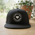 Flat Bill Cap — 'Love Thy Neighbor' Embroidered Snapback Hat