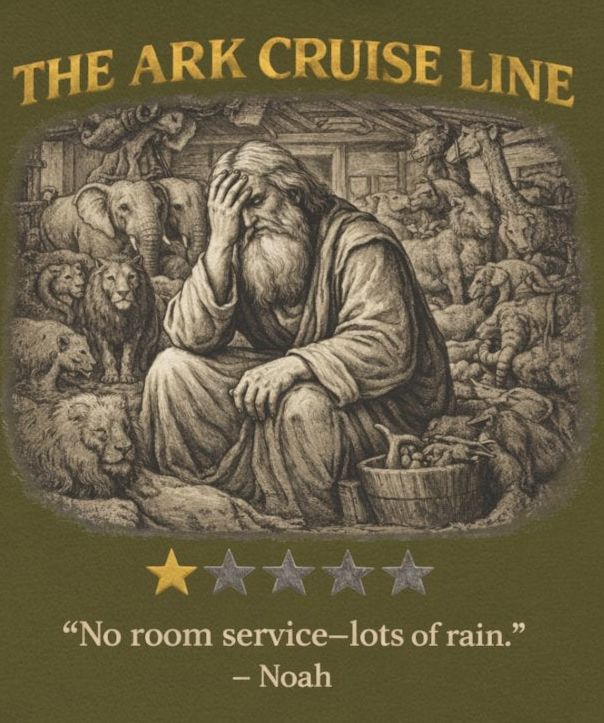 Noah’s Ark – Fleece Hoodie | “The Ark Cruise Line” Vintage Graphic – Five-Star Faith Series