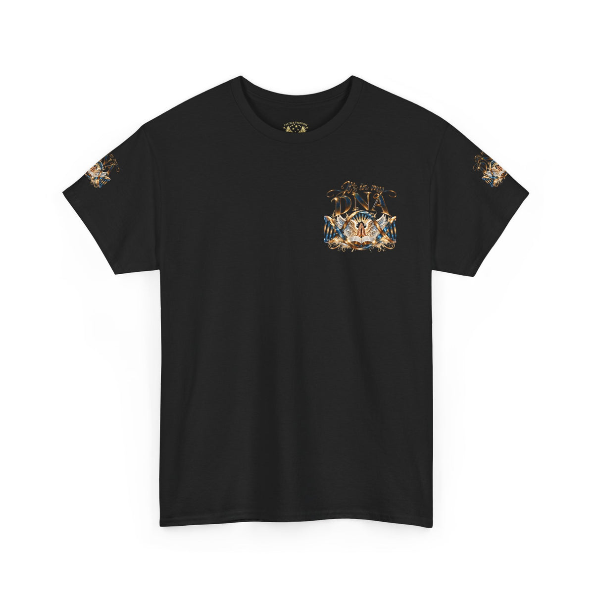 It's in My DNA Christian T-Shirt – Bible, Praying Hands & Angel Wings | Gildan Heavy Cotton Tee | Unisex