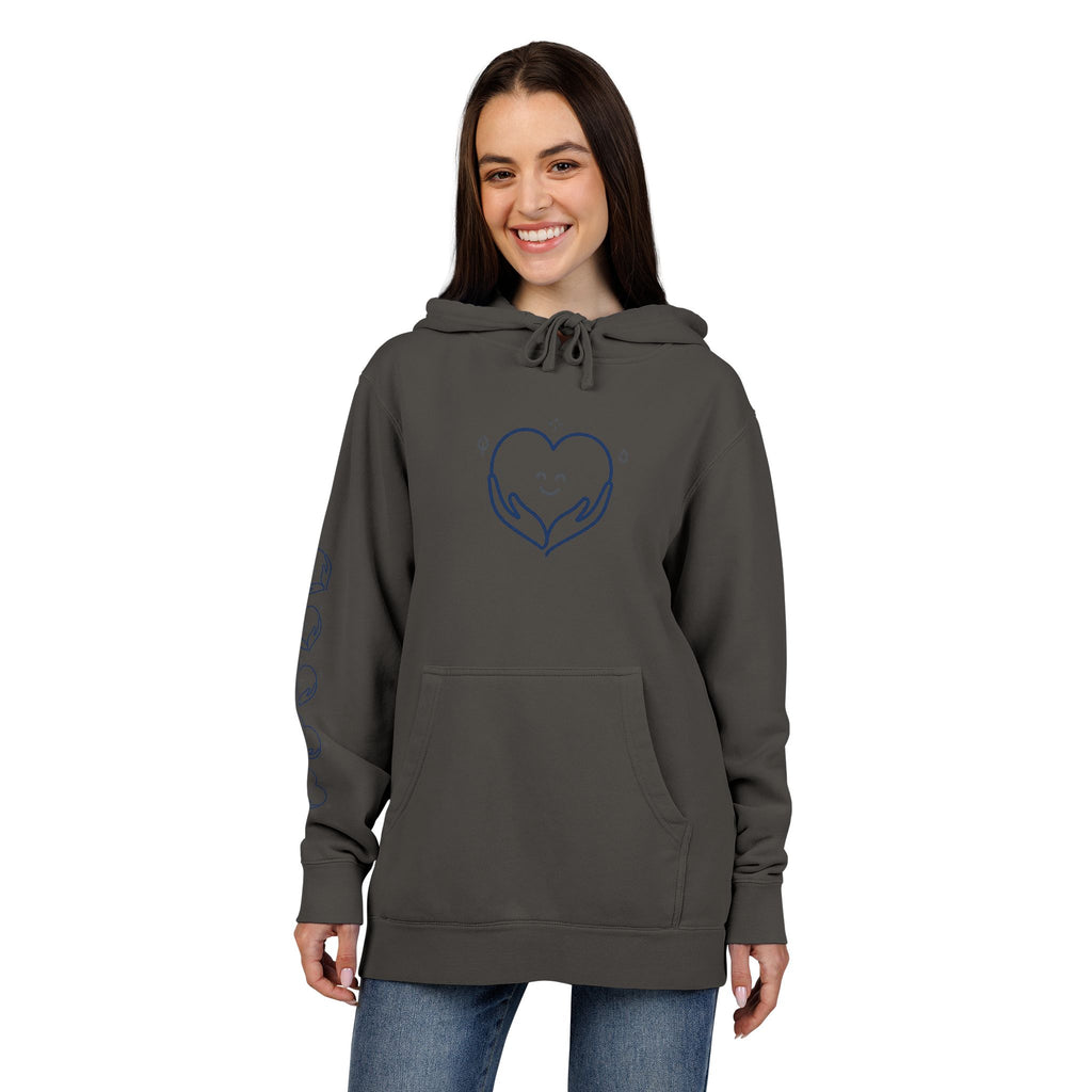 Kindness Changes Everything Hoodie – Heart Graphic Pigment-Dyed Sweatshirt