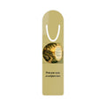 Personalized Christian aluminum bookmark featuring a peaceful “Give Rest” message inspired by Matthew 11:28, with custom name option, brushed metal backing, and secure page-holding slot for books, journals, and devotionals.