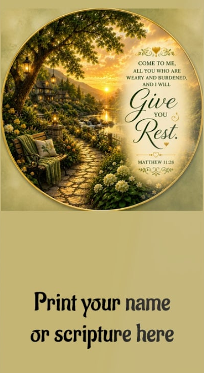 Personalized Give Rest Metal Bookmark | Matthew 11:28 Christian Bookmark | Inspirational Reading Gift