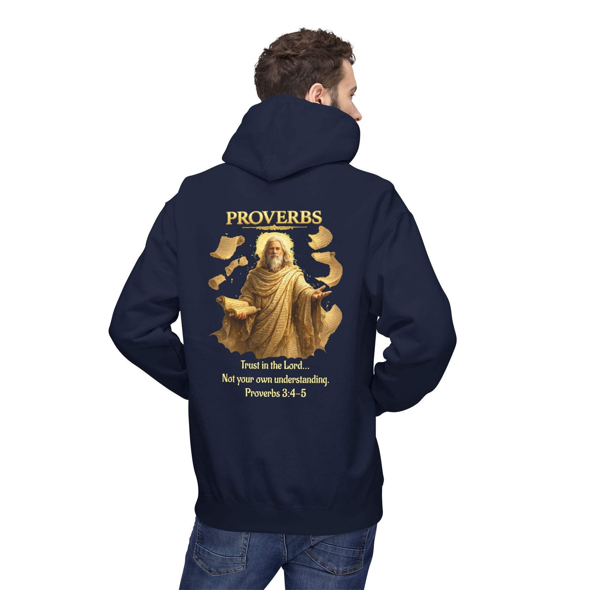 Proverbs “Trust in the Lord” Hoodie – Christian Scripture Pullover | Proverbs 3:5 Faith Sweatshirt