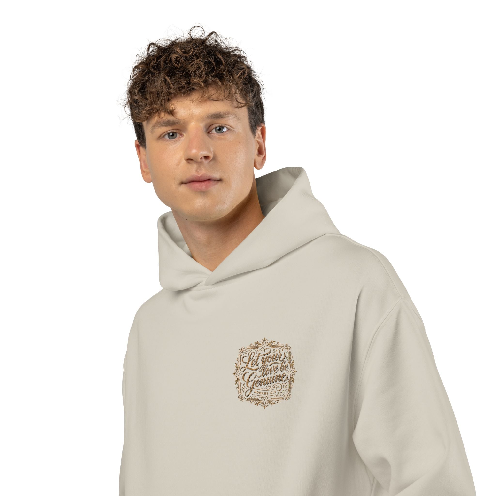 “Let Your Love Be Genuine” Hoodie – Romans 12:9 Christian Pullover | Faith & Freedom Creations