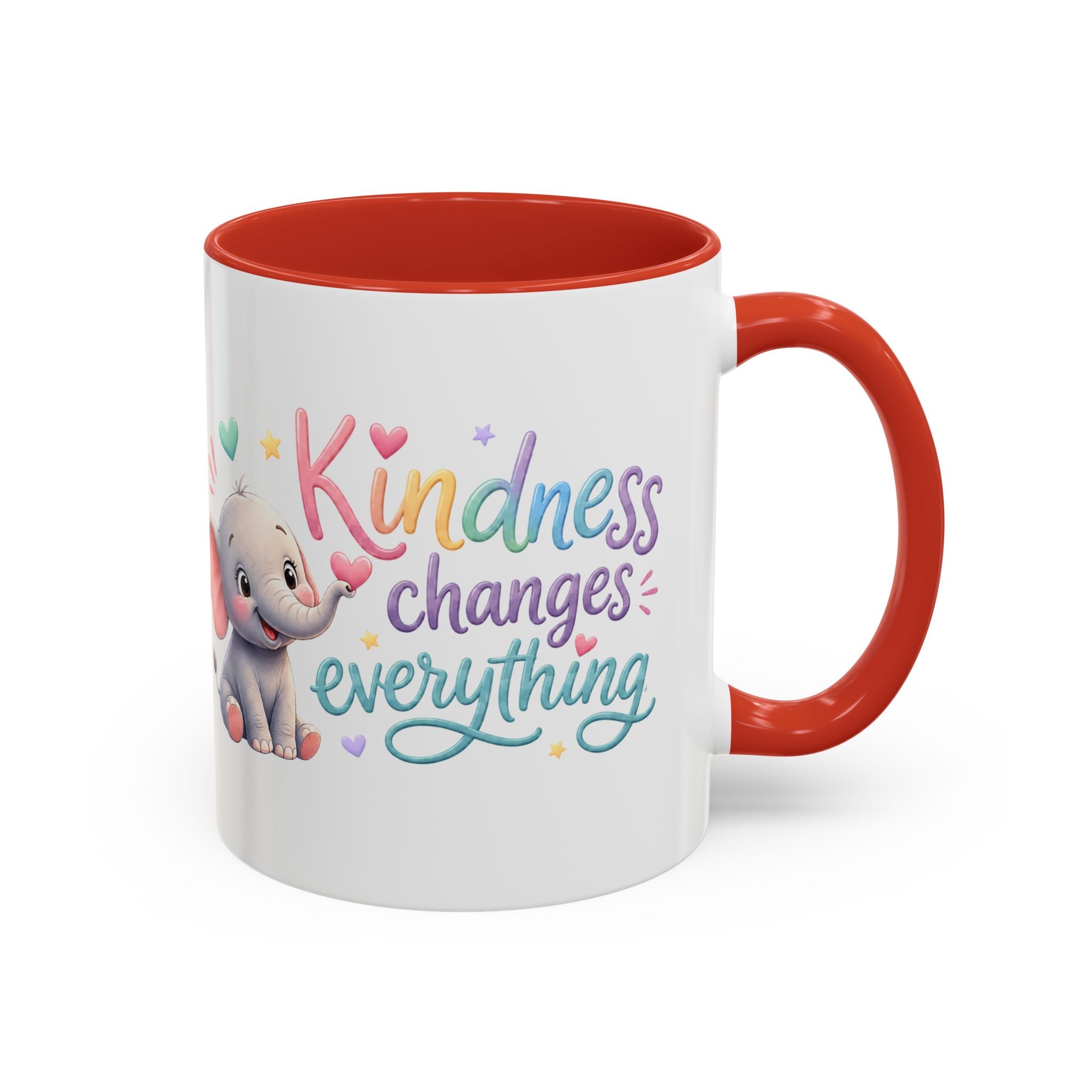 Kindness Changes Everything Elephant Mug | Inspirational Coffee Mug | Cute Elephant Accent Cup