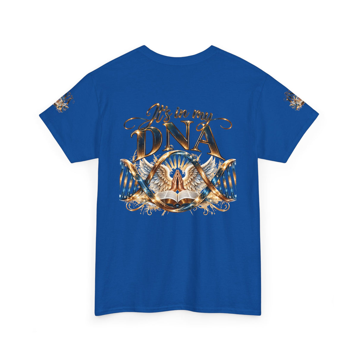 It's in My DNA Christian T-Shirt – Bible, Praying Hands & Angel Wings | Gildan Heavy Cotton Tee | Unisex