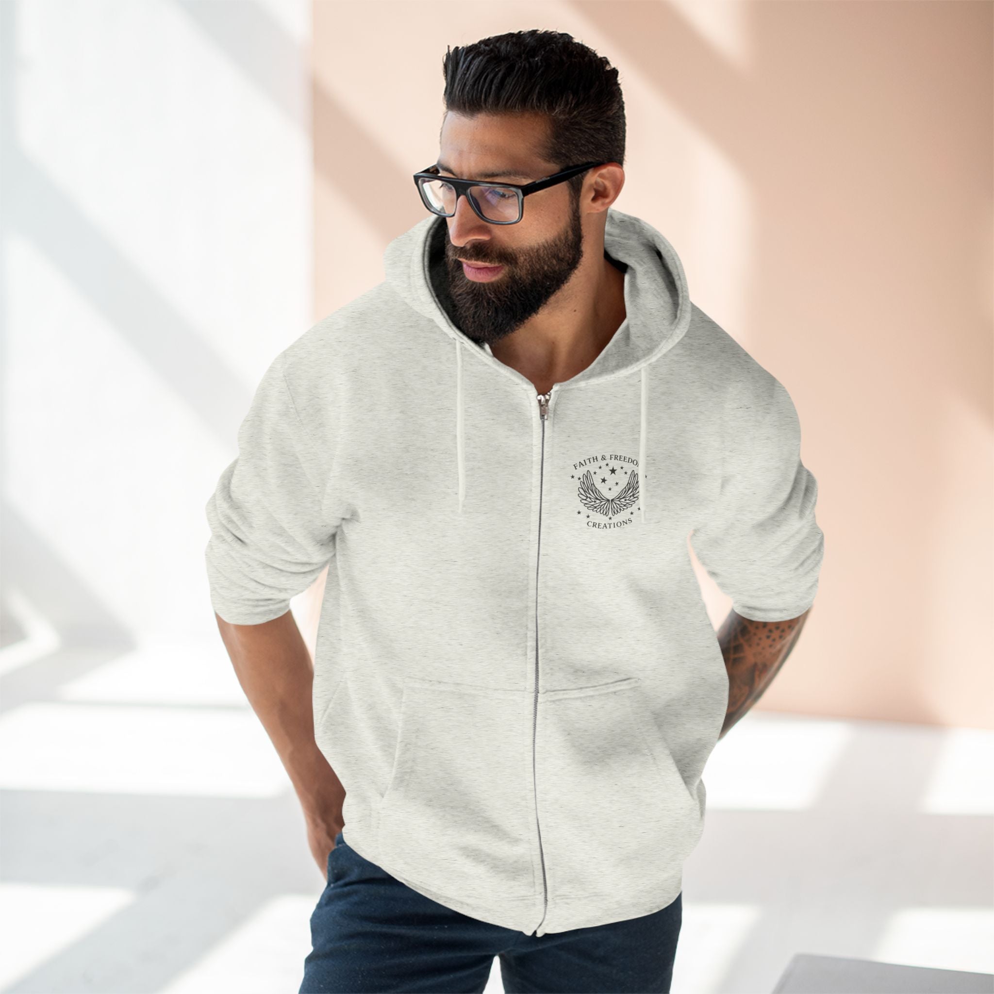 Eden Garden Tours – Zip Hoodie | Vintage Botanical Travel Graphic – Five-Star Faith Series