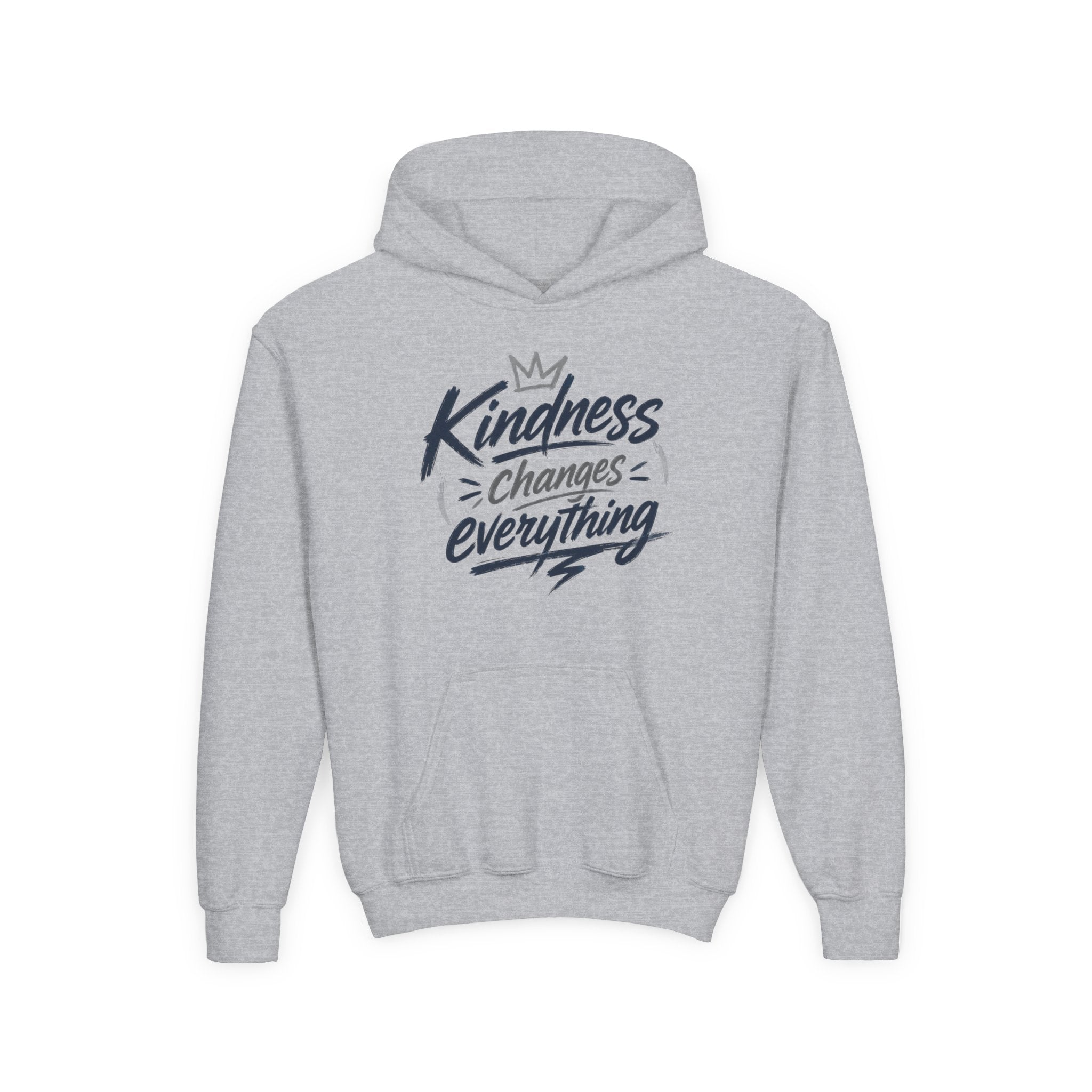 Youth Hoodie – “Kindness Changes Everything” Inspirational Kids Pullover