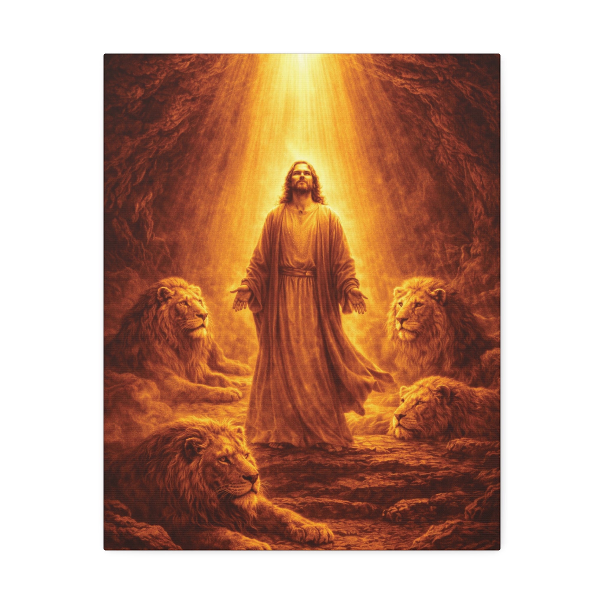 Lion of Judah - Daniel and the Lions Canvas Print