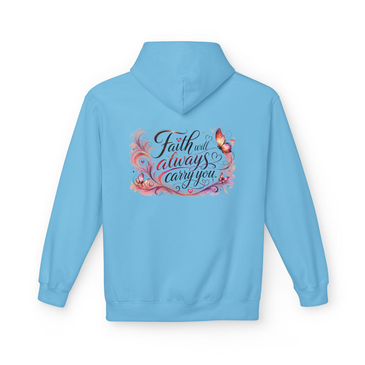 Faith Will Always Carry You Hoodie | Butterfly Christian Inspirational Pullover