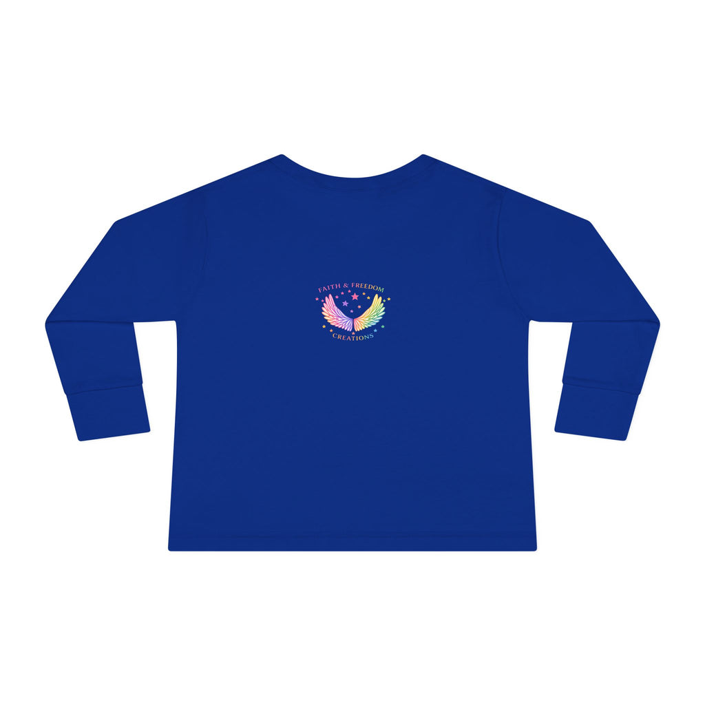 Baby Moon & Owl Toddler Long Sleeve Tee – Pastel Sleepy Moon Nursery Shirt | Cozy Toddler Pajama Style Tee