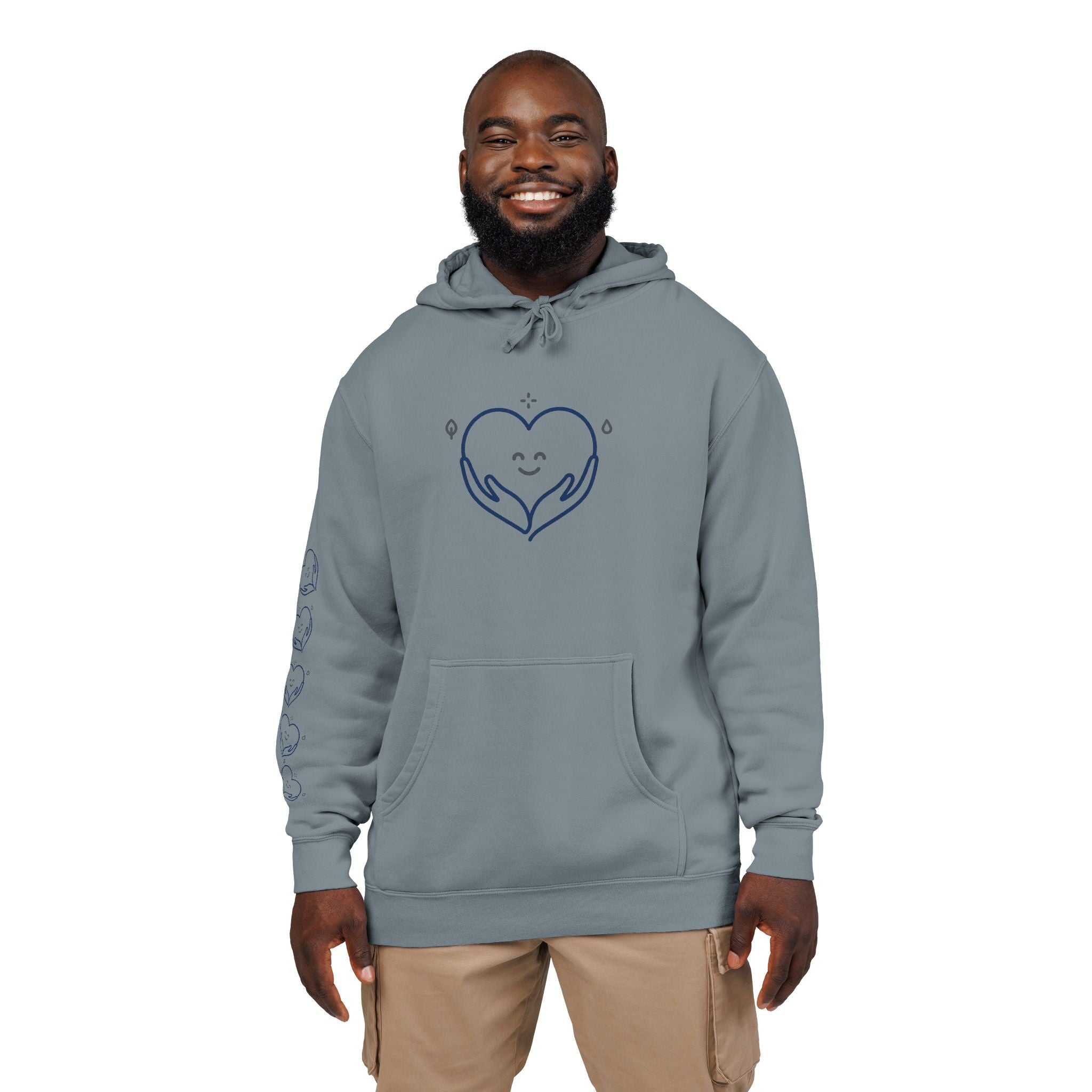 Kindness Changes Everything Hoodie – Heart Graphic Pigment-Dyed Sweatshirt