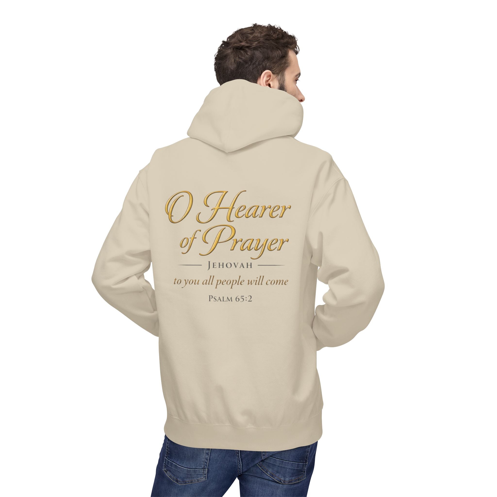 Prayer Hoodie – “O Hearer of Prayer” Psalm 65:2 Christian Pullover | Faith & Freedom Creations