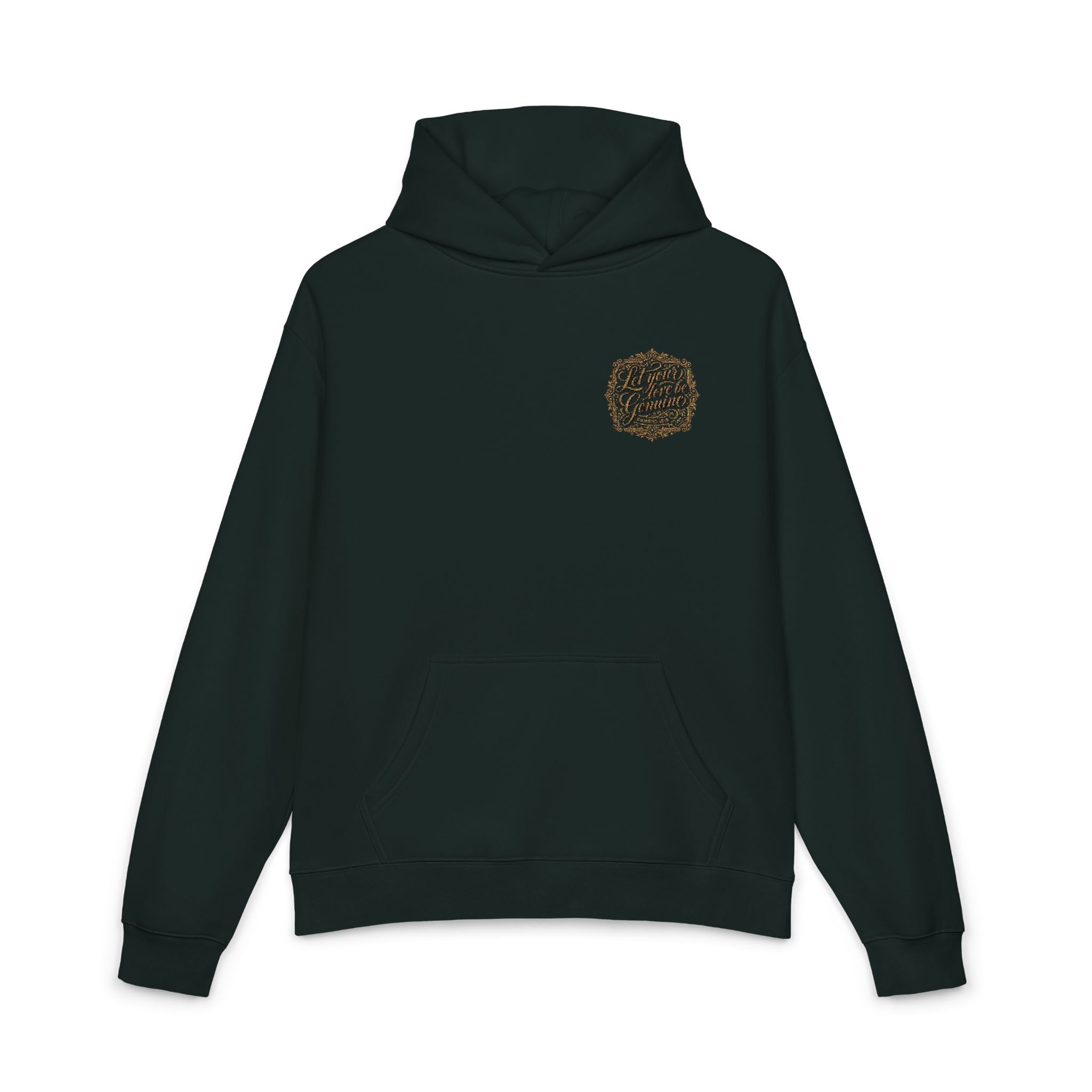 “Let Your Love Be Genuine” Hoodie – Romans 12:9 Christian Pullover | Faith & Freedom Creations