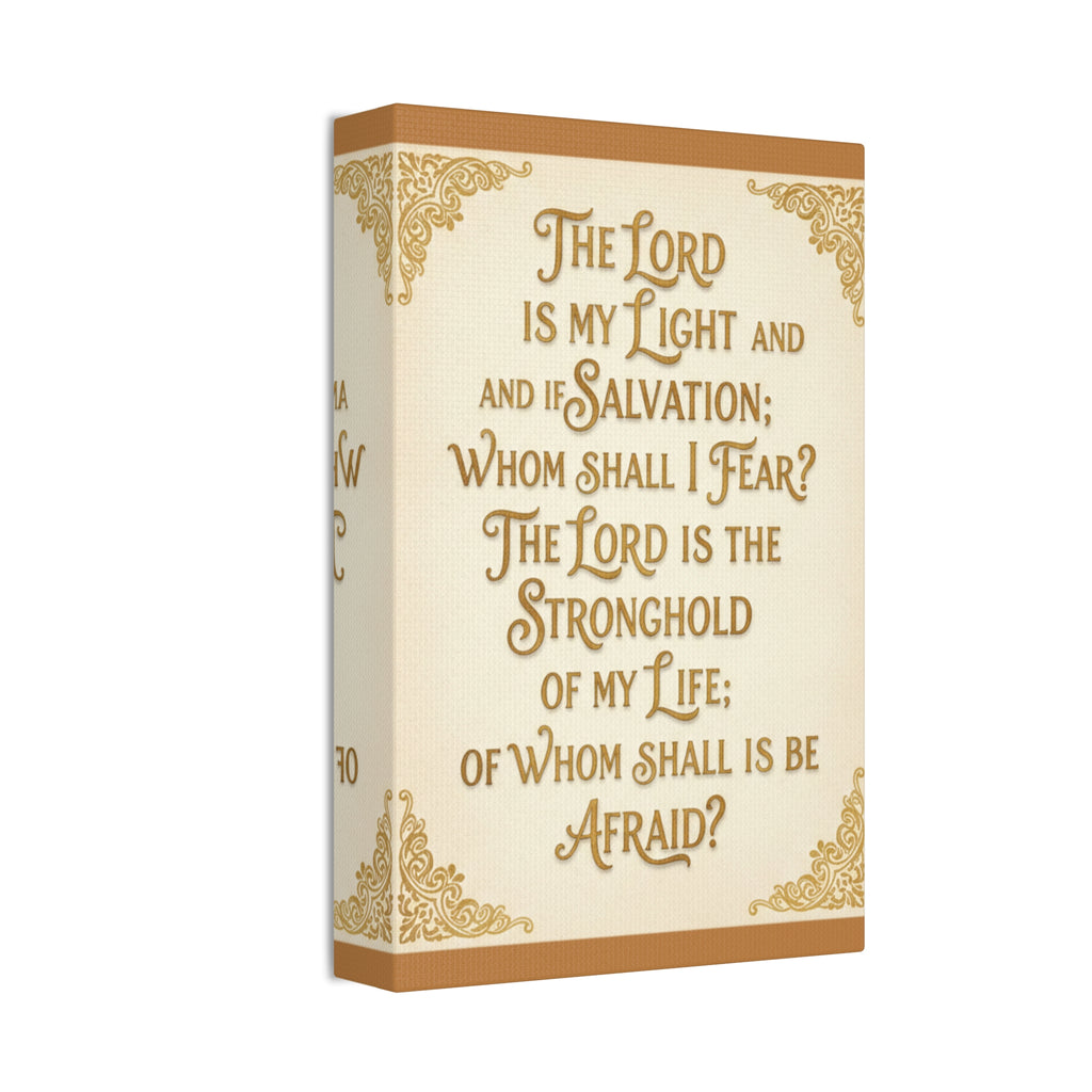 “The Lord Is My Light” Canvas Wall Art – Psalm 27 Scripture Print | Christian Inspirational Canvas