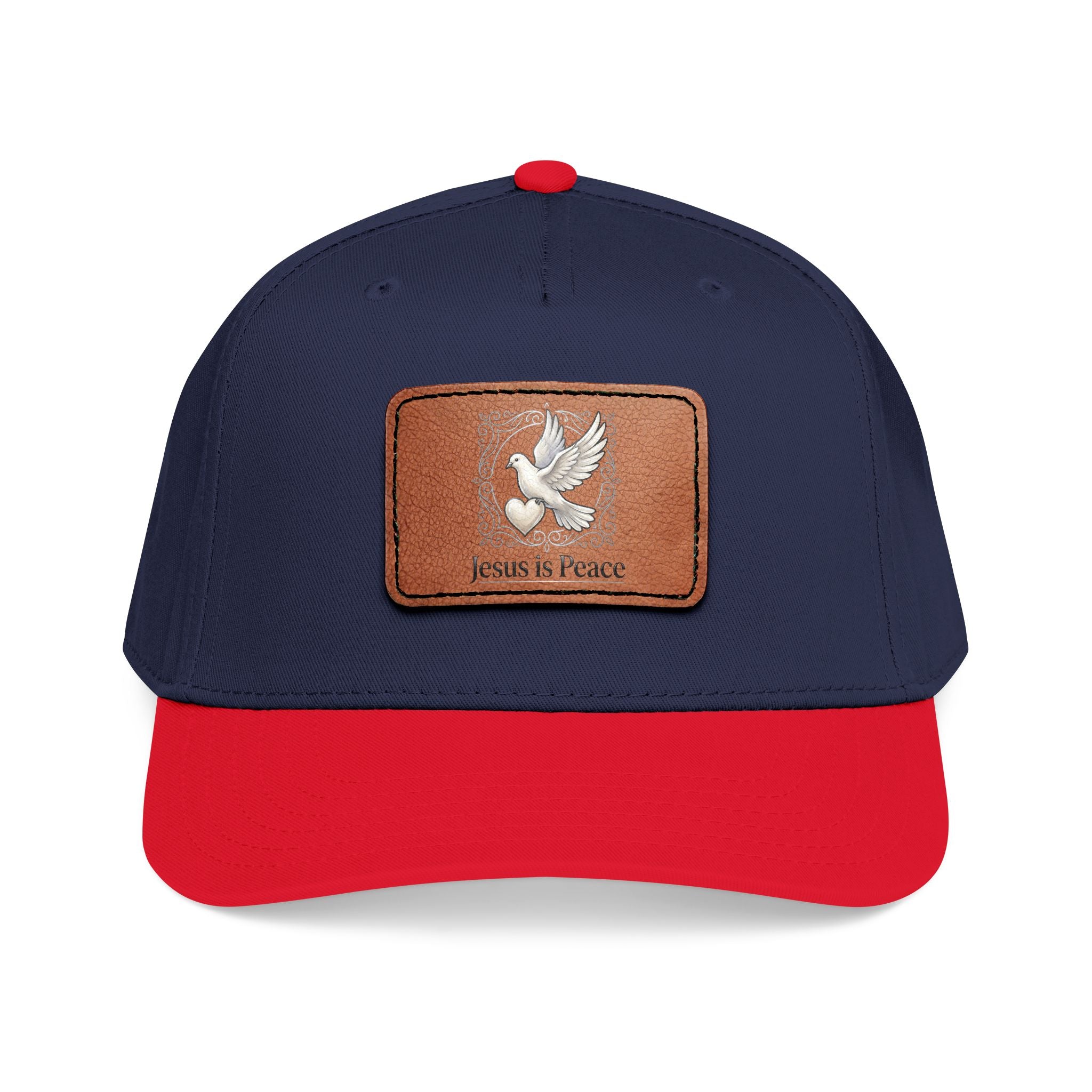 Jesus Is Peace Christian Leather Patch Hat | Dove Faith Baseball Cap | Inspirational Snapback Cap
